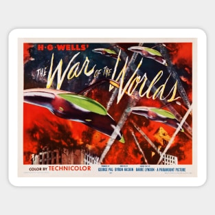 THE WAR OF THE WORLDS Retro Sci-Fi Film H.G Wells Vintage Movie Sticker